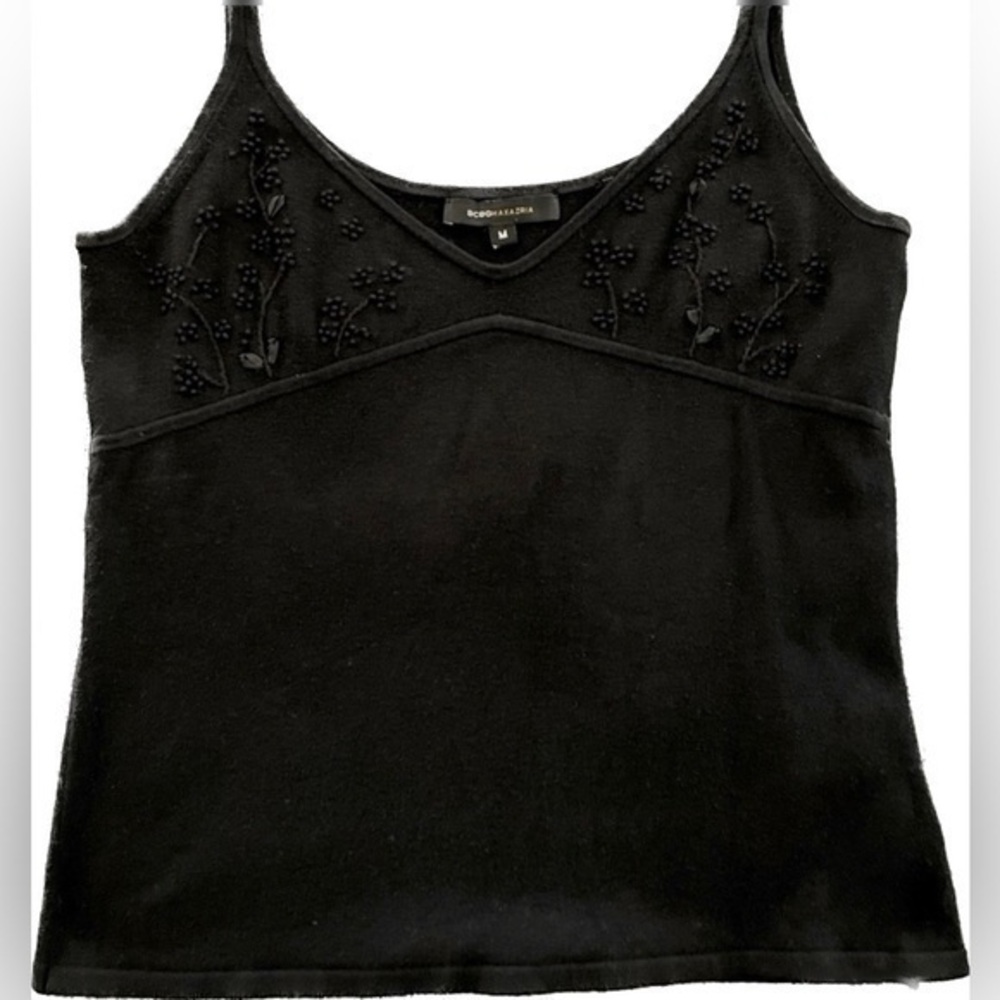BCBGMaxAzria Black Tank Top Sweater Medium Sleeveless